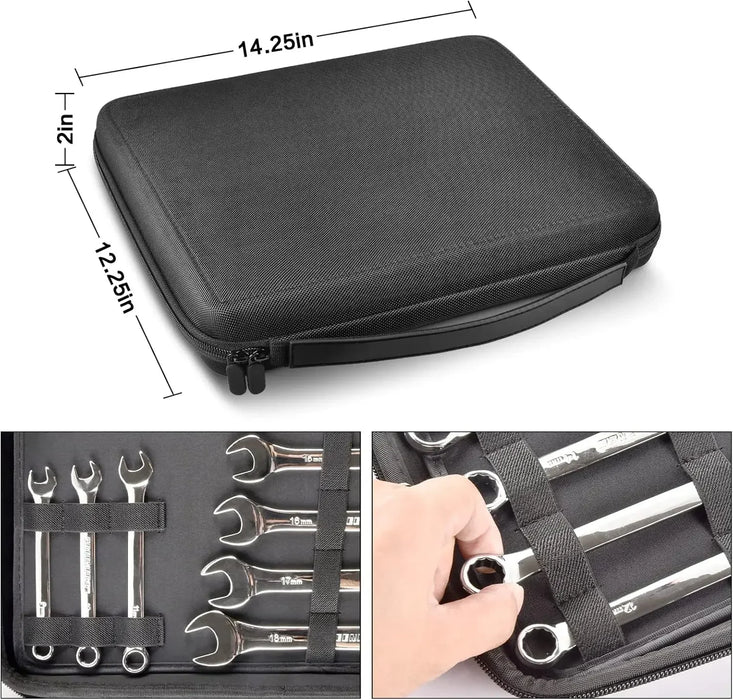 Ratchet Wrench Organizer Case For Metric Sae Set 19 Combination Tools