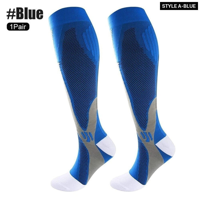 1 Pair Elastic Breathable High Socks Calf Sleeves for Cycling Running Basketball