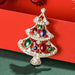 Sparkling Christmas Tree Lapel Pin For Women