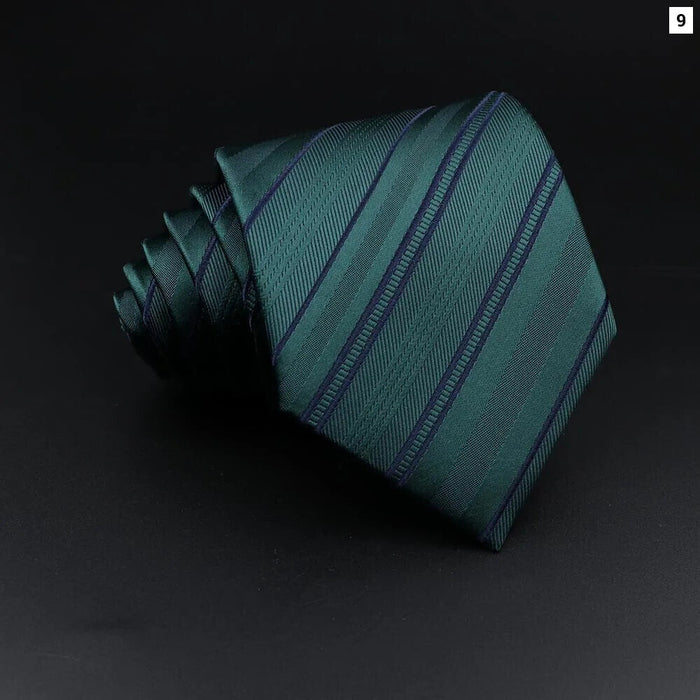 Mens Jacquard Striped Tie For Business Weddings And Daily Wear