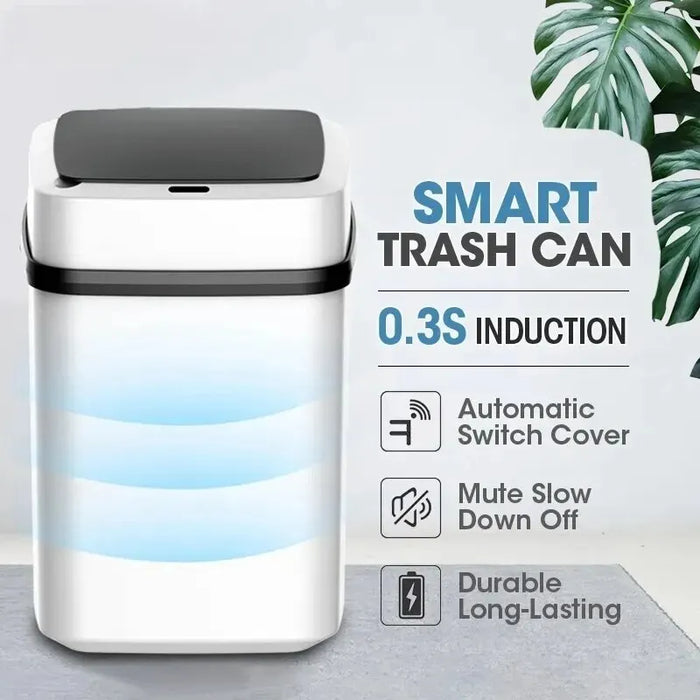 Kitchen Trash Can 13L Touch Bin For Bathroom And Toilet