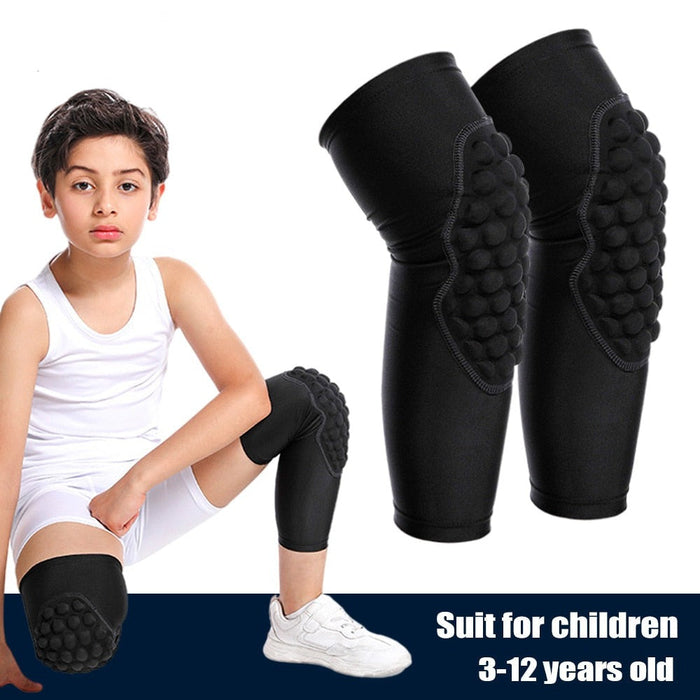 1 Pair EVA Anti-collision Leg Protector Knee Pads For Outdoor Sports Basketball Football