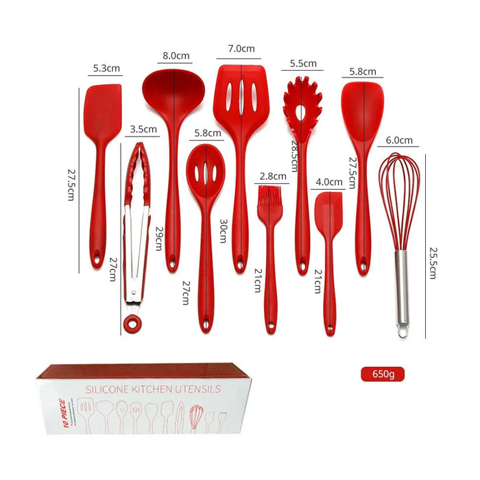 10 Piece Silicone Cookware Set