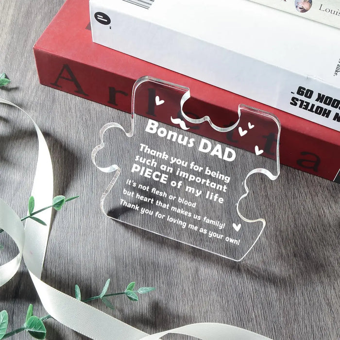 Step Dad Appreciation Plaque Birthday Gifts For Daughter/Son