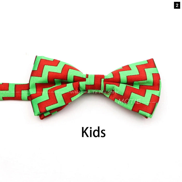 Christmas Bowtie Snowflake Pattern Polyester Parent-Child Wedding Party Accessories