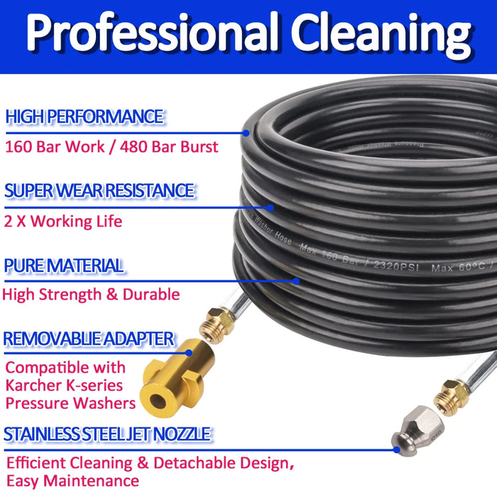 High Pressure Washer Hose For Sewer Drain Cleaning