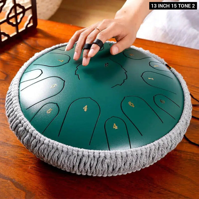 13 Inch Steel Tongue Drum For Yoga Meditation & Music Therapy