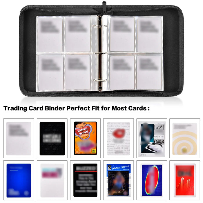 Premium 440 Pocket Card Binder Double Sided Pu Collection Album For Trading Cards