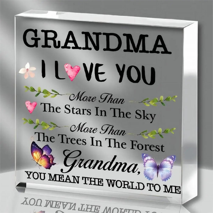 Grandma's Love Sky Stars Acrylic Plaque