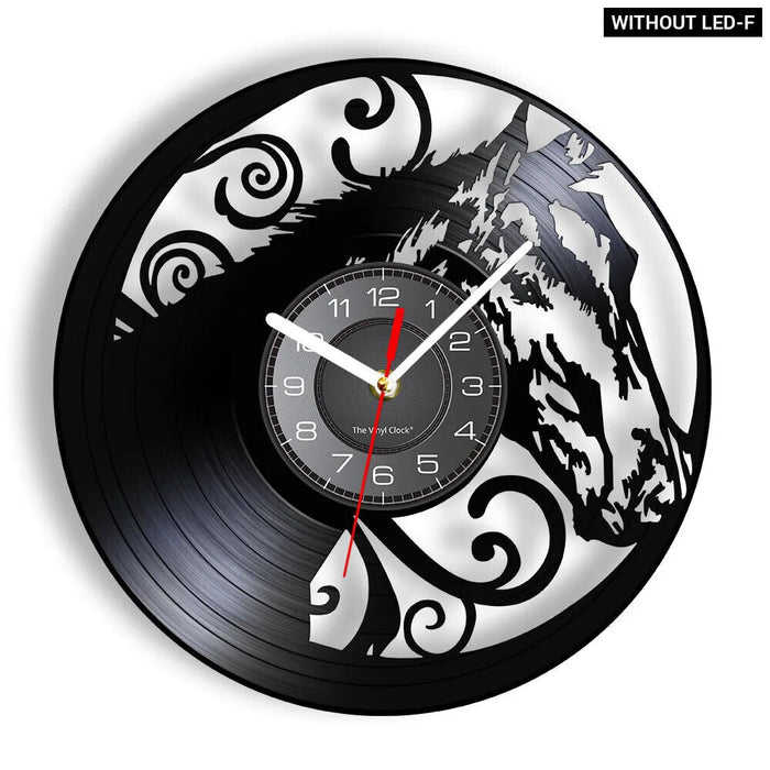 Horse Head Vinyl Record Wall Clock