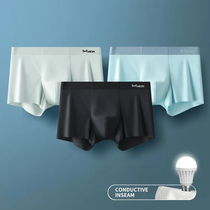 3 Piece Mens Ice Silk Boxer Briefs