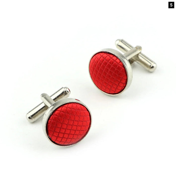 Plaid Cufflinks For Men