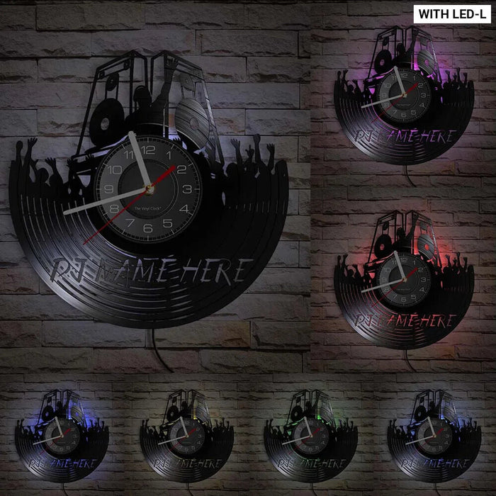 Personalized Dj Vinyl Record Wall Clock