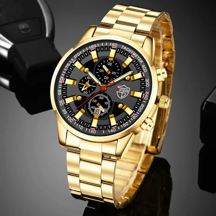 3pcs Set Luxury Mens Calendar Watches Men Business