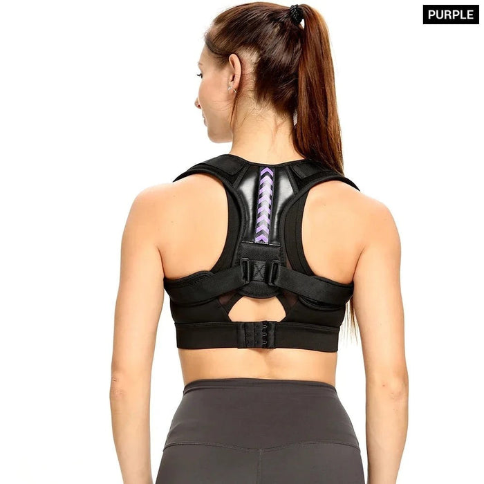 Adjustable Upper Back Brace Posture Corrector Providing Pain Relief For Women Men