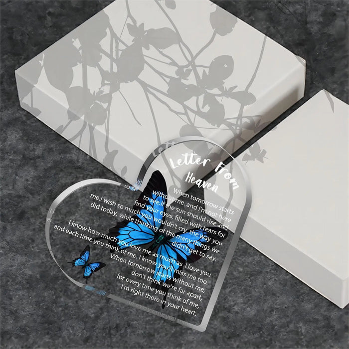 Comforting Heart Shaped Acrylic Remembrance For Grieving Loved Ones