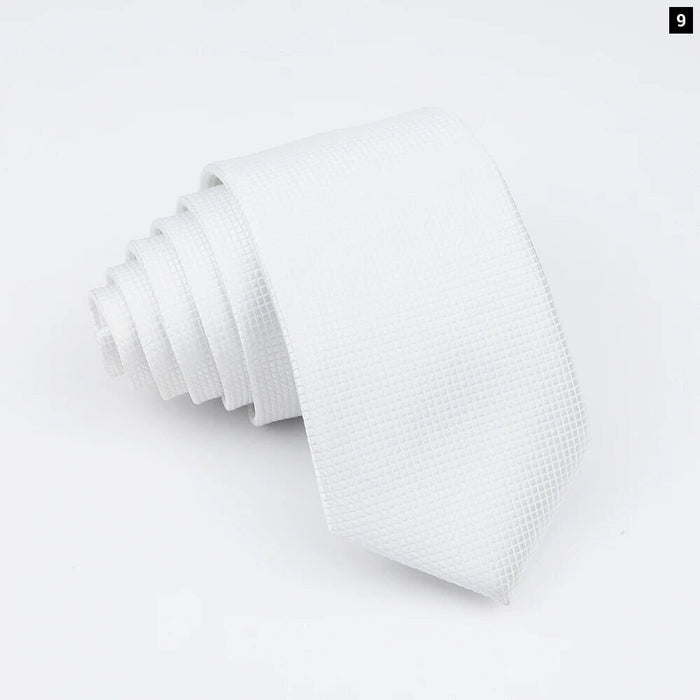 Classic Slimplaid Neck Ties For Men Business And Wedding Essential