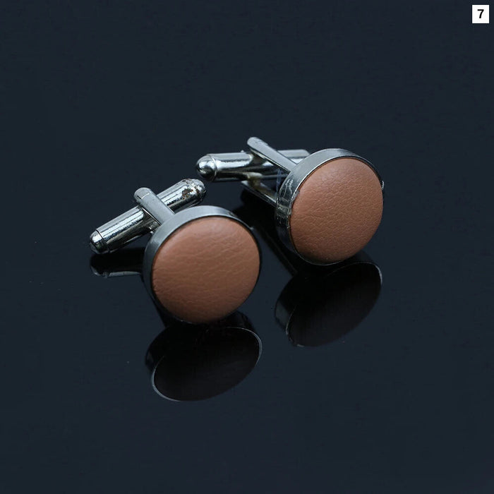 Solid Colour Cufflinks Mens Wedding Accessory