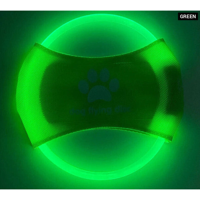 Glow In The Dark Dog Flying Disc Durable Rechargeable And Safe