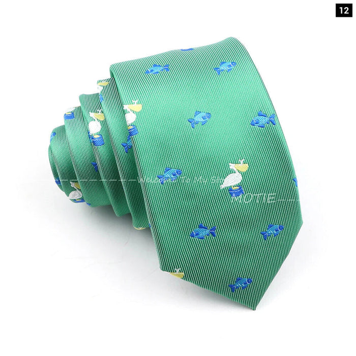 Blue Whale Pattern Tie For Weddings And Daily Wear