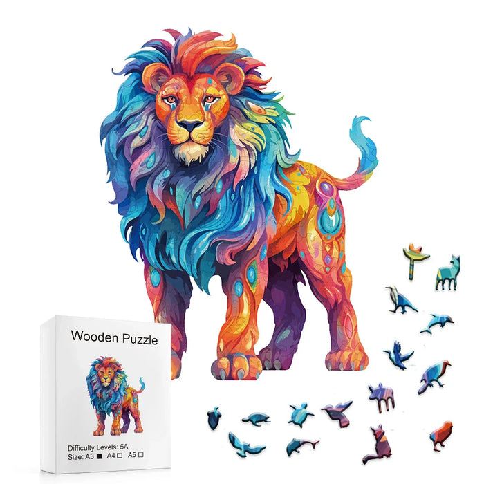 Wooden Lion Puzzle For Kids