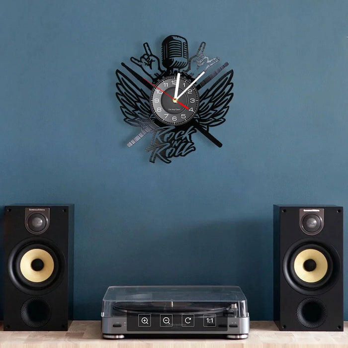 Metal Music Quote Wall Clock