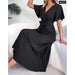 V Neck Chiffon Maxi Dress for Women