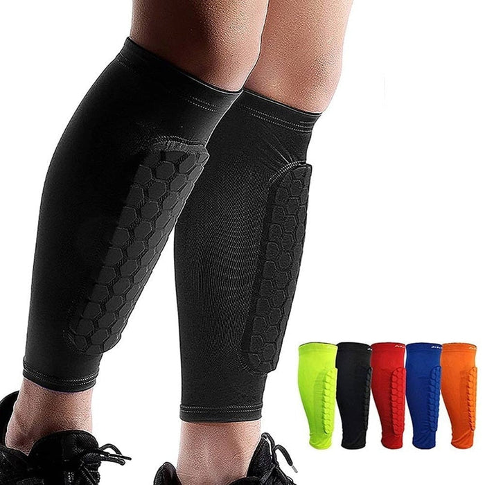 2Pcs/Pair Honeycomb Soccer Shin Leg Sleeves Protector For Football