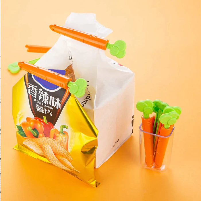 Carrot Shaped Food Sealing Clips