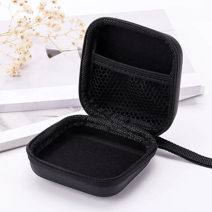 Eva Bag For Wireless Bluetooth Earphones & Case Black Travel Storage Shockproof Bag With Hanging Rope