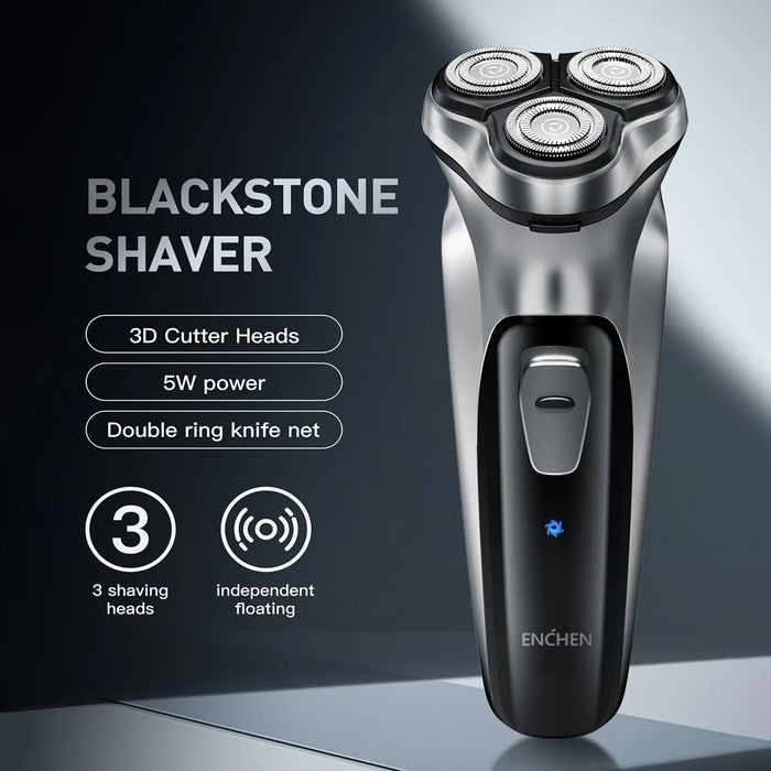 Enchen Blackstone Mens Rotary Shaver With 3D Floating Blade