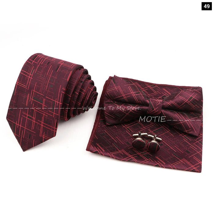 Classic Red Ties Set For Business And Weddings