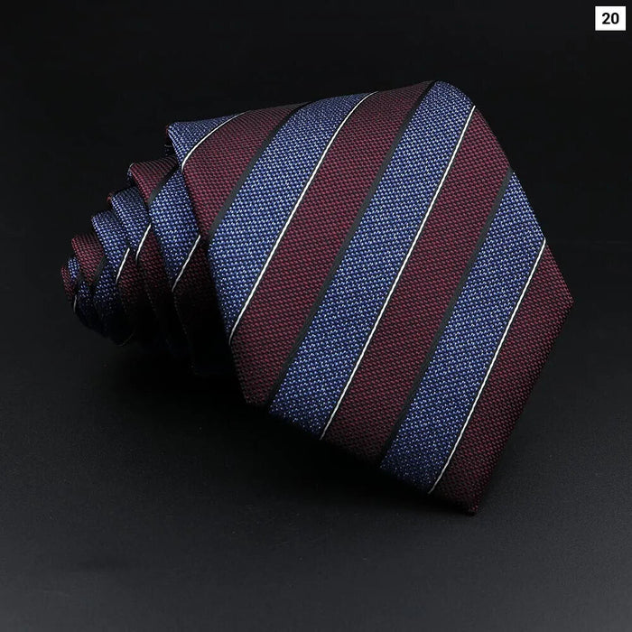 Mens Jacquard Striped Tie For Business Weddings And Daily Wear