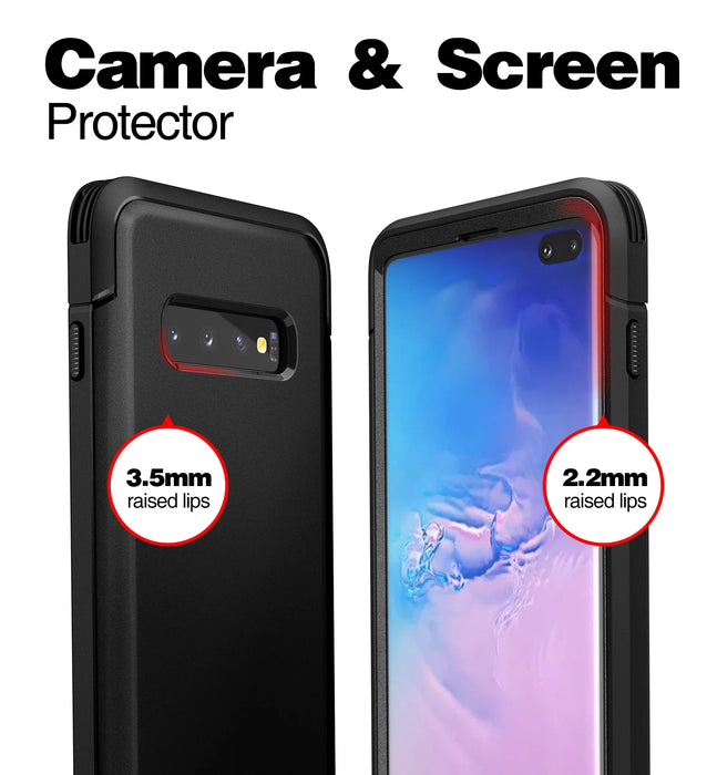 Rugged Shockproof Full Body Case For Samsung Galaxy S10Plus With Screen Protector