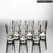 Clear Glass Liquor Cup Set With Graduated Line And Holder