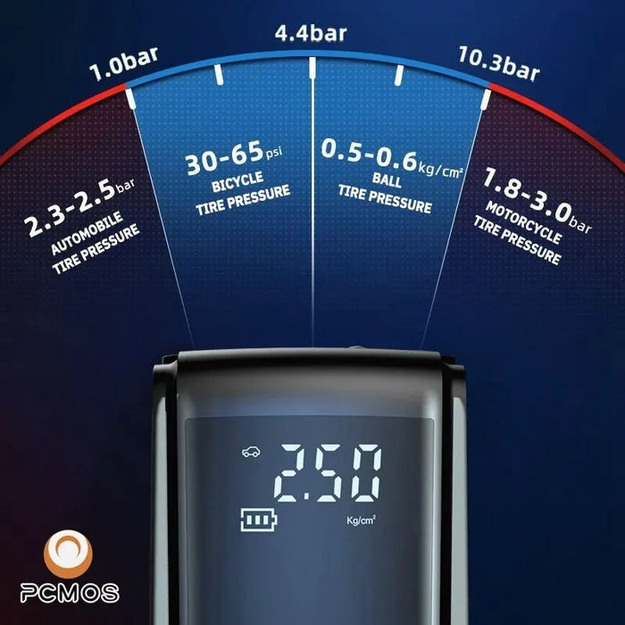 Wireless Car Inflation Pump With Accurate And Low Noise Digital Display