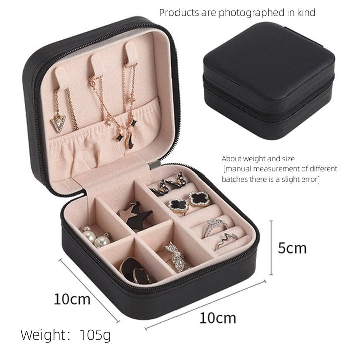 1pcs Single Layer Storage Box Ladies Travel Leather Jewelry