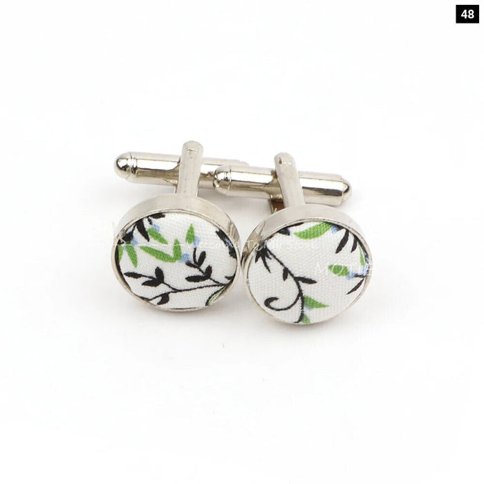 Floral Metal Cufflinks Daily Wear Accessory