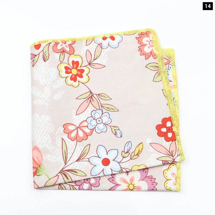 Colourful Floral Cotton Handkerchief For Weddings And Parties