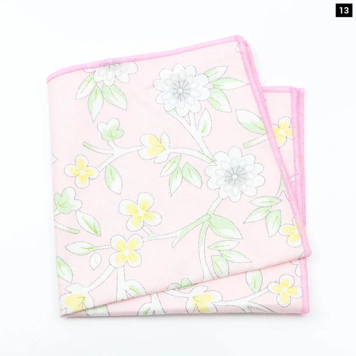 Colourful Floral Cotton Handkerchief For Weddings And Parties