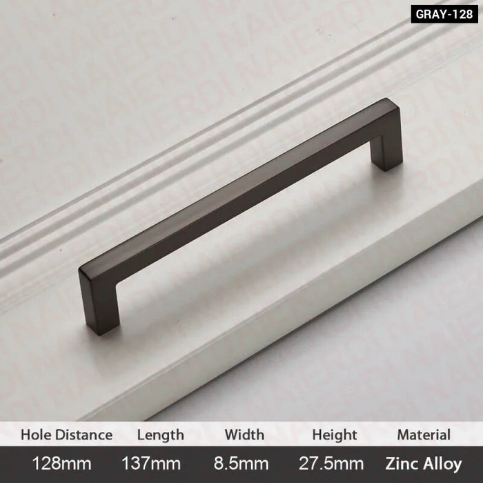 Modern Brushed Zinc Cabinet Handles