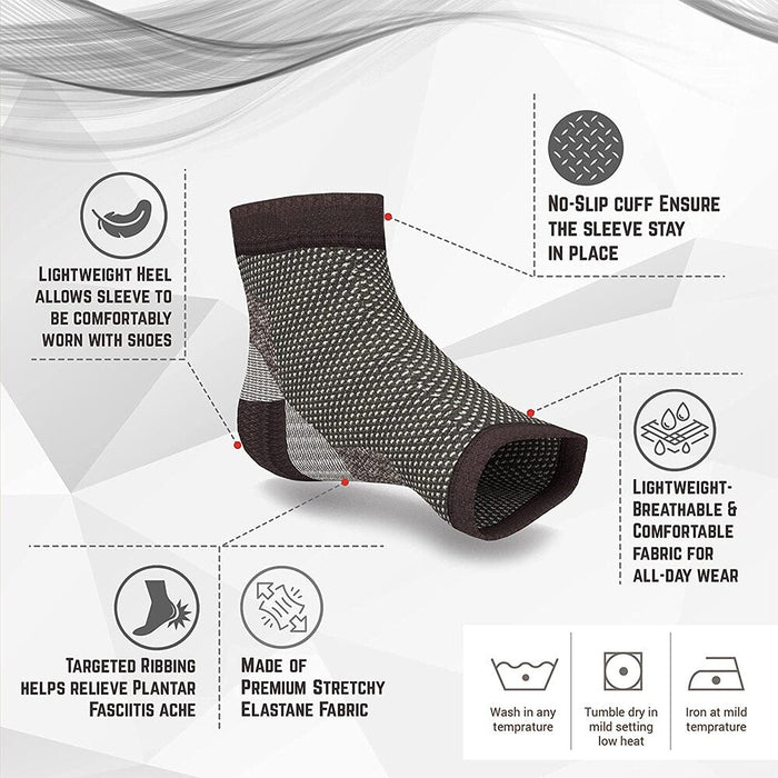 2pcs/pair Open Toe Ankle Compression Socks With Arch