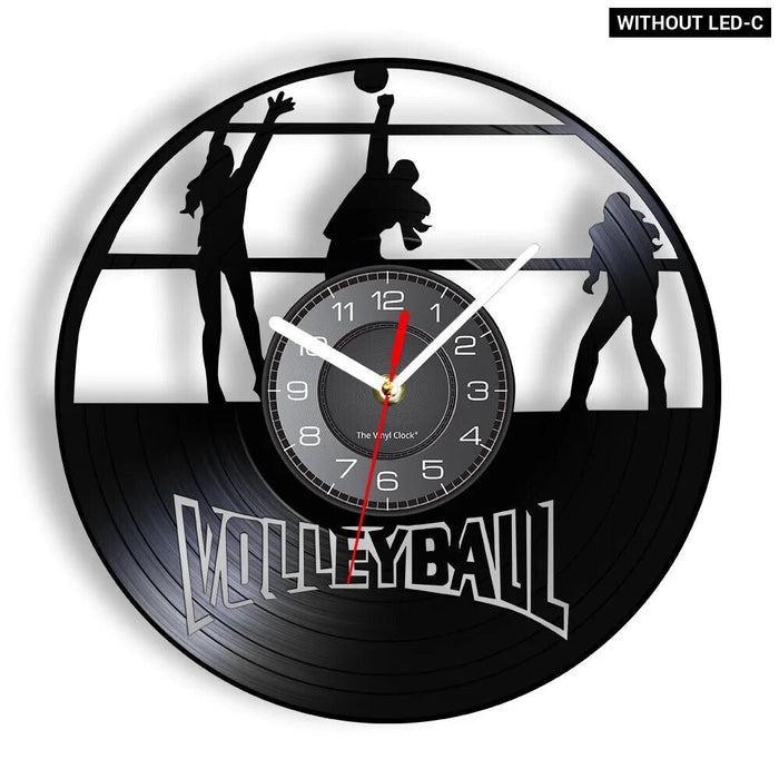 Beach Volleyball Vinyl Record Wall Clock