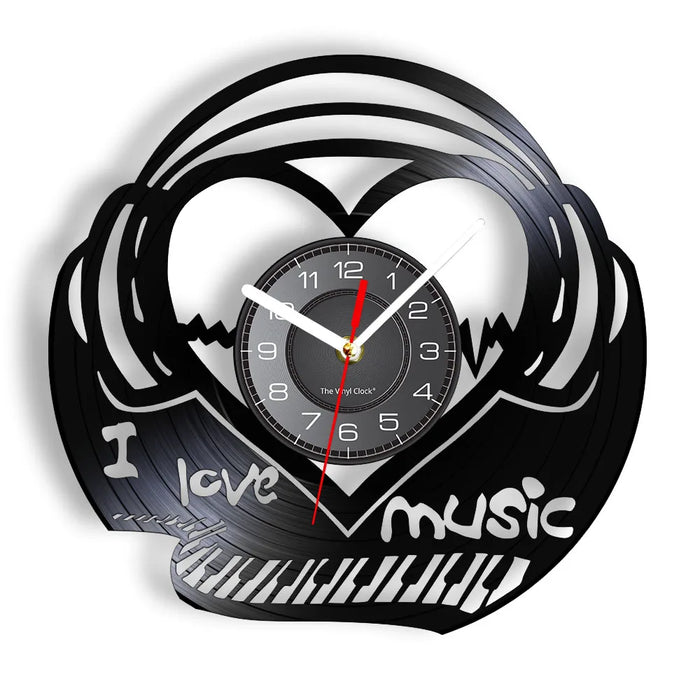 Music Lovers Vinyl Record Wall Clock