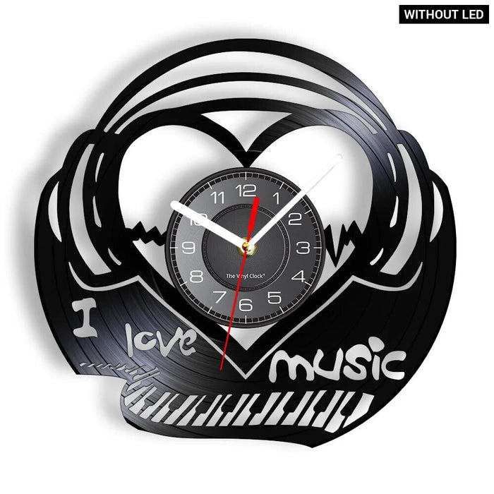 Music Lovers Vinyl Record Wall Clock