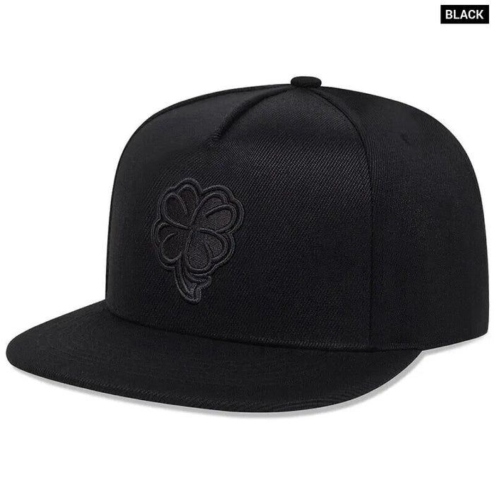 Adjustable Clover Embroidered Baseball Cap / Hat For Outdoor Wear