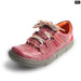 Womens Casual Lace-up Breathable Mesh And Leather Sneaker