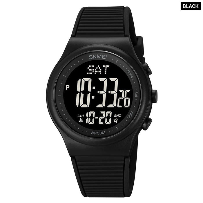 Men’s Silicone Analog Date Calendar Display Digital 3atm