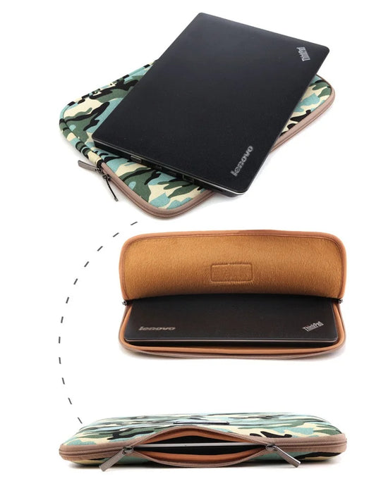 For Macbook Air Pro M1 Ipad 9.7" Unisex 9,10,11,12,13,14,15.6 Inch Sleeve Case Camouflage Laptop Bag