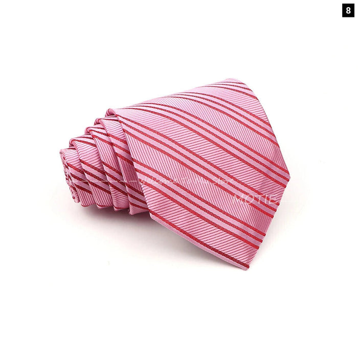 Blue Striped Polyester Tie For Men For Business Weddings And Daily Wear